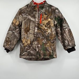 Carhartt Hunting Puffer Jacket Youth Size S (7-8) Realtree Rain Defender Zipper